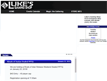 Tablet Screenshot of lukesgamingshop.com